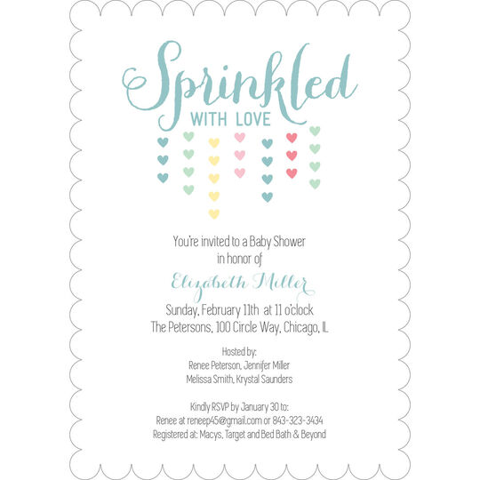 Sprinkled with Love Shower Invitations